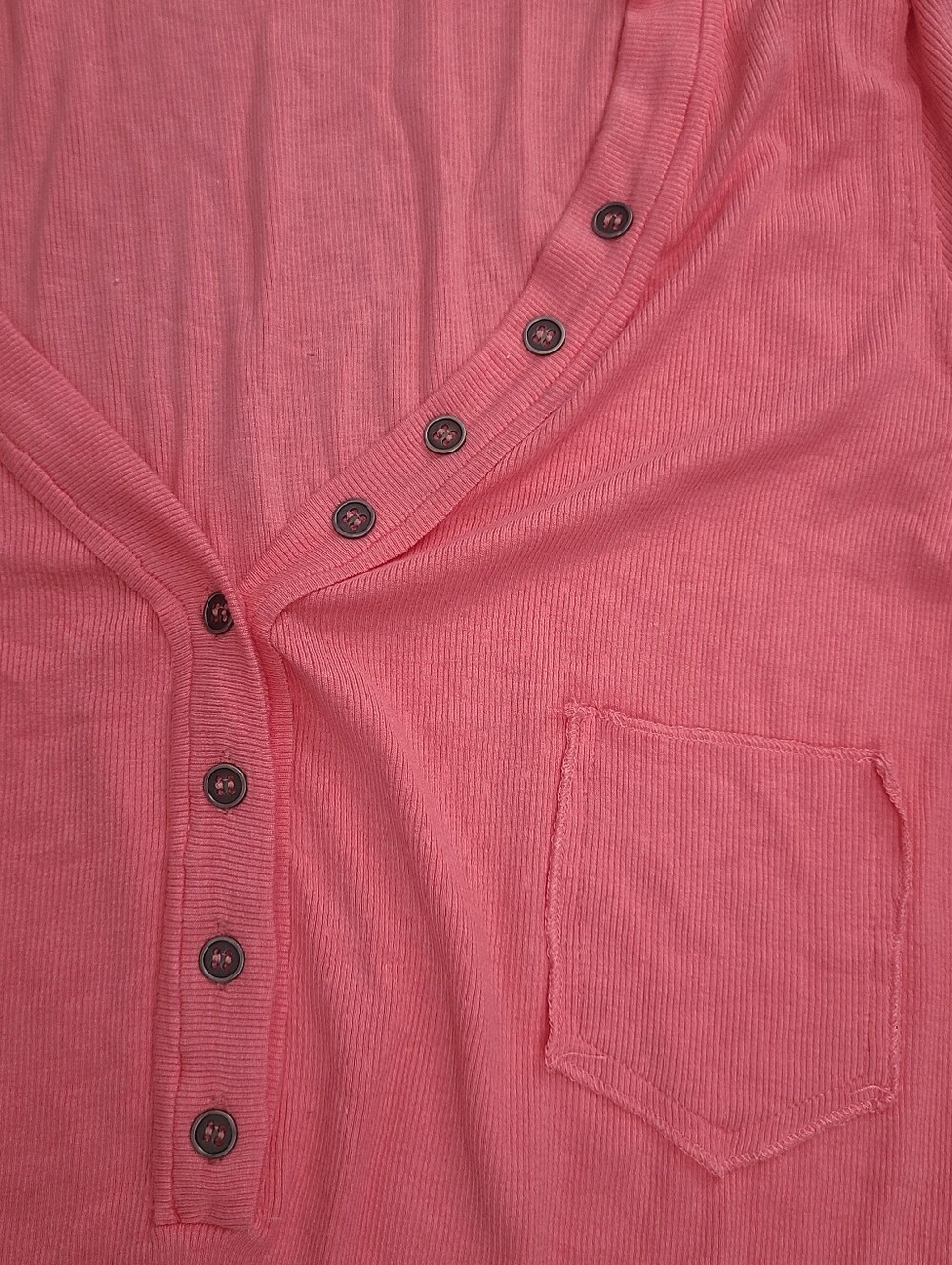 POL Ribbed Henley Womens Size Large - Picture 2 of 5